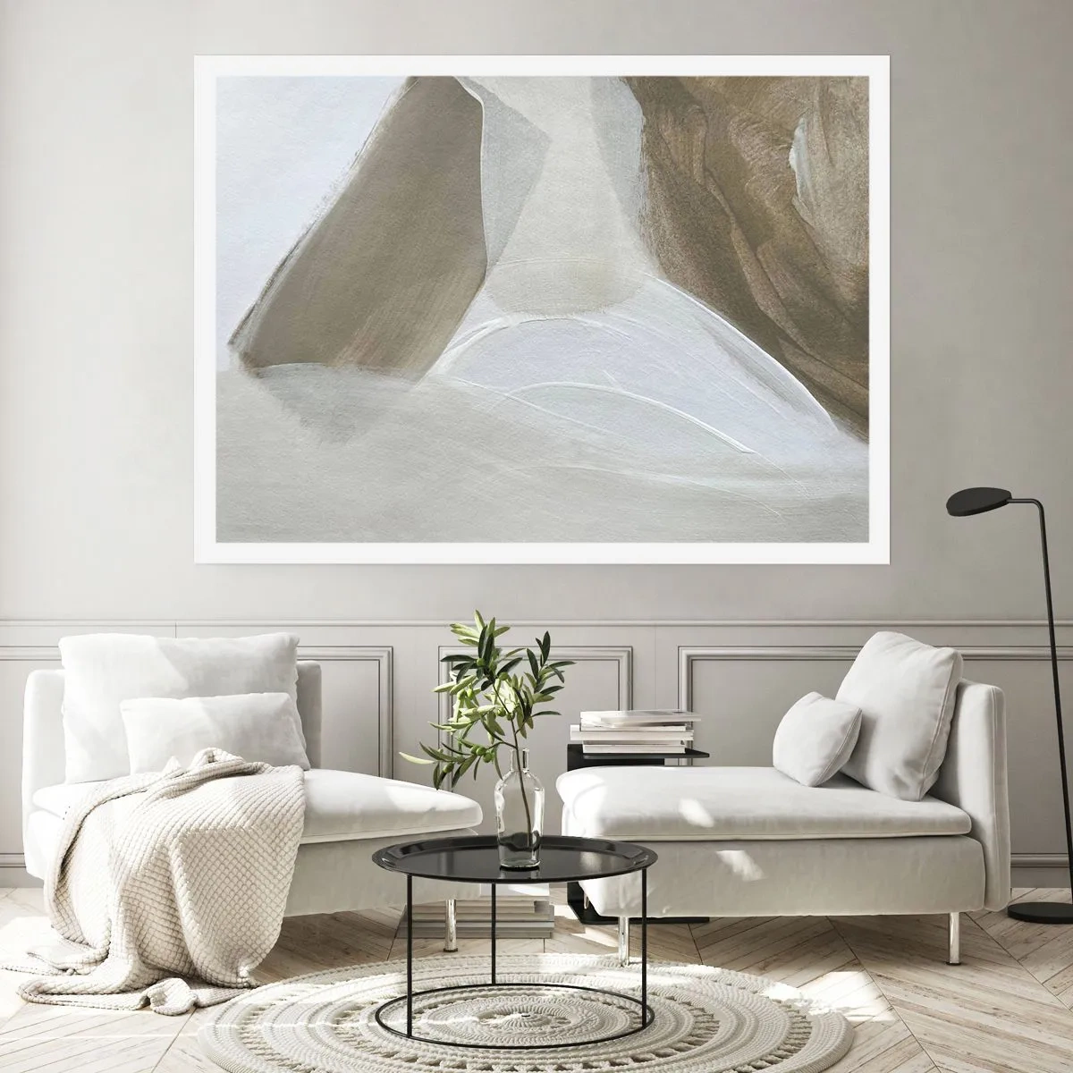 Poster - Waves of White - 100x70 cm