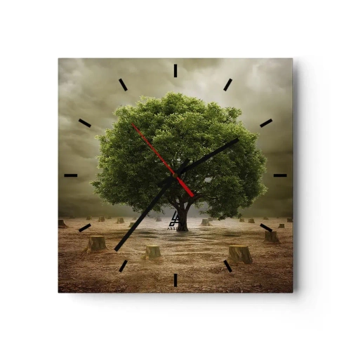 Wall clock - Clock on glass - Entire Hope - 30x30 cm