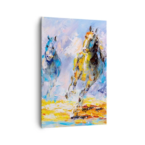 Canvas picture - Galloping through Light - 80x120 cm