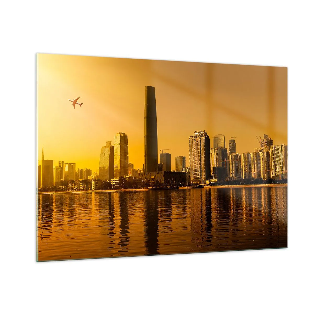 Glass picture - Golden City - 100x70 cm