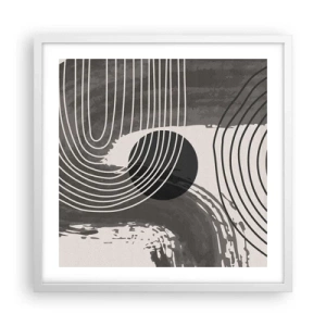 Poster in white frmae - Oval Wins - 50x50 cm