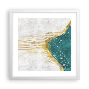 Poster in white frmae - Golden Tide - 40x40 cm