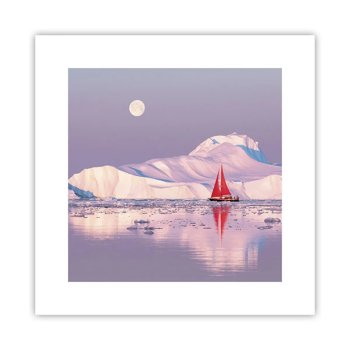 Poster - Heat of the Sail, Cold of the Ice - 30x30 cm