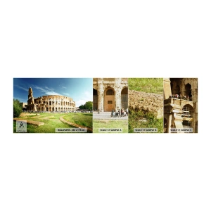Photo Wallpaper Sample Premium Canvas - You Can Hear The Sound of Guns - Colosseum, Rome, Architecture - 100x30 cm