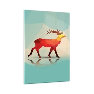 Glass picture - Geometrical Deer - 80x120 cm