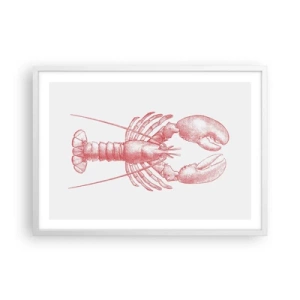 Poster in white frmae - Lobster Worthy of a Lobster - 70x50 cm