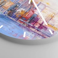 Clock face with lines