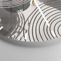 Clock face with lines