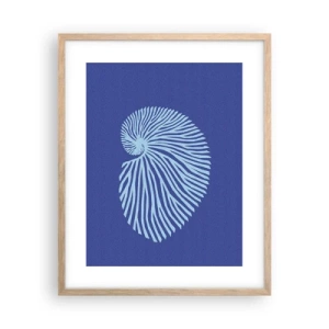 Poster in light oak frame - Birth of a Shell - 40x50 cm