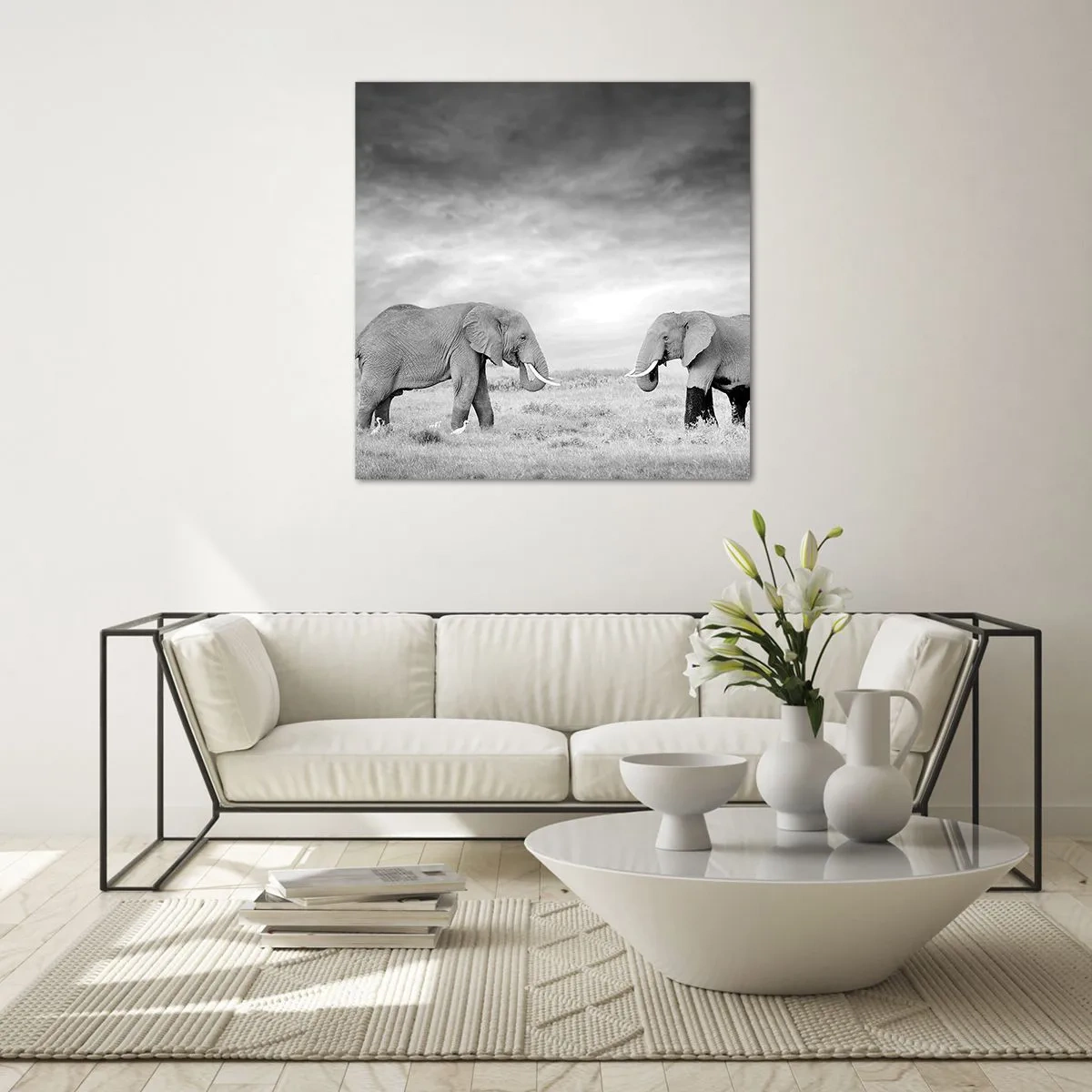 Glass picture - Grey Is Beautiful - 40x40 cm