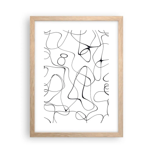 Poster in light oak frame - Life Paths, Trails of Fortune - 30x40 cm
