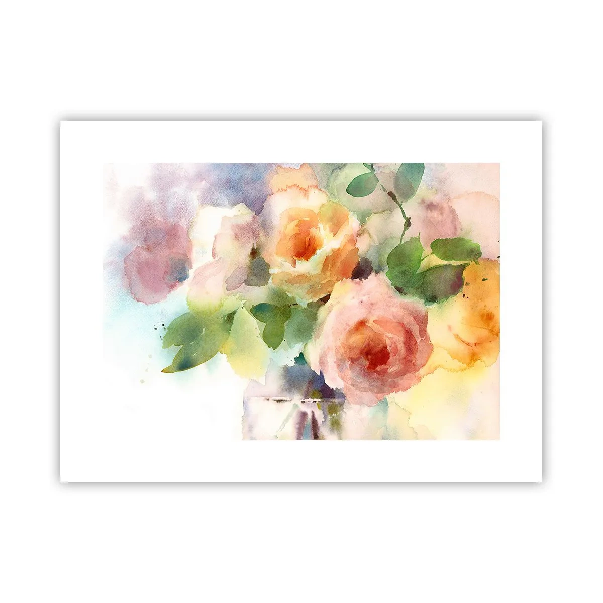 Poster - Delicate Like Watercolour - 40x30 cm