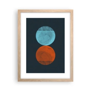 Poster in light oak frame - Only Geometry? - 30x40 cm