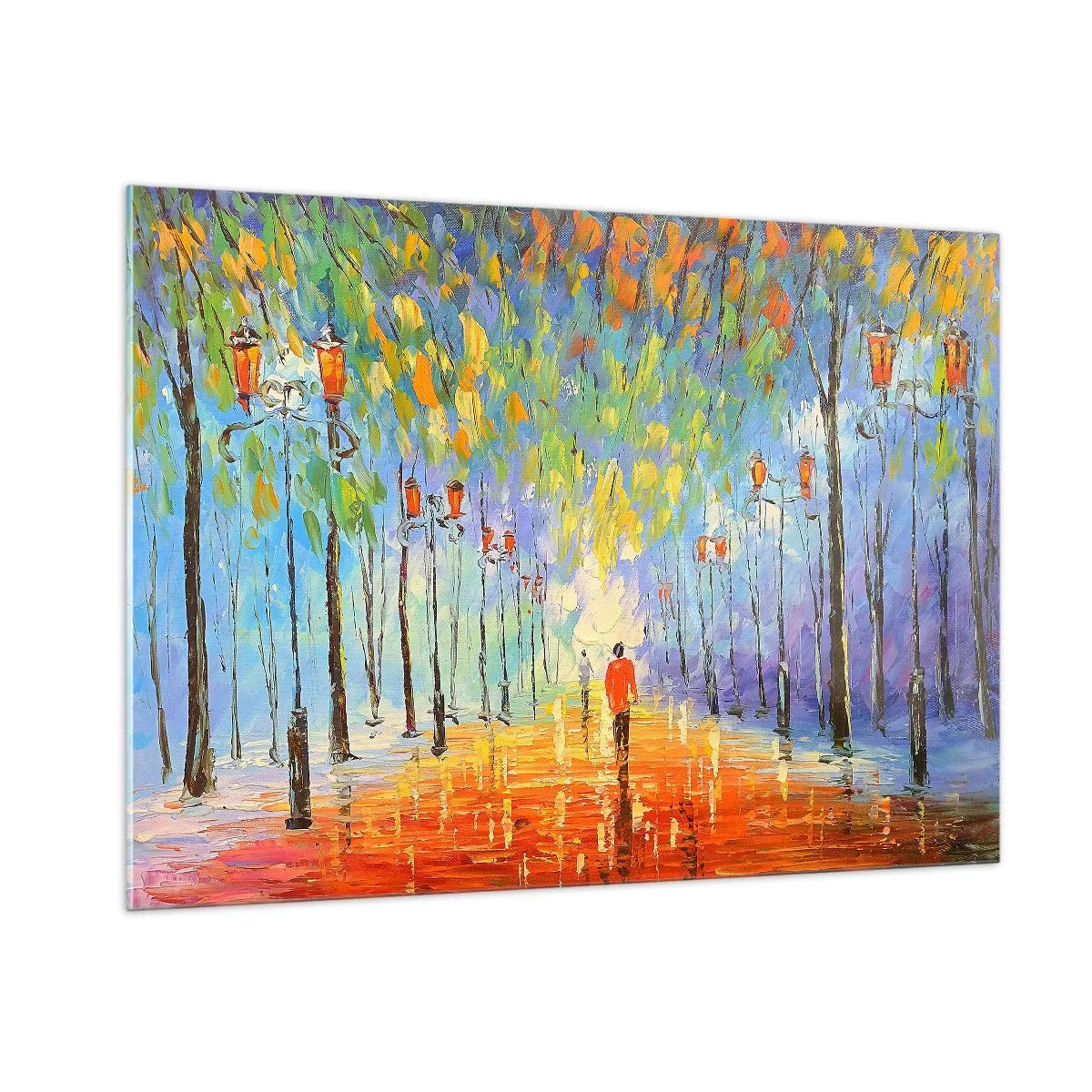 Glass picture - Night Rain Song - 100x70 cm