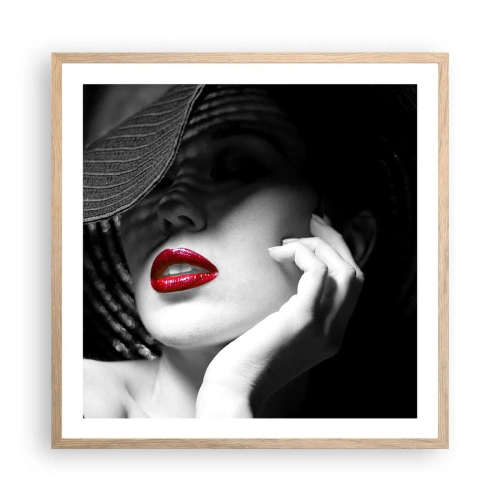 Poster in light oak frame - Study in Scarlet - 60x60 cm