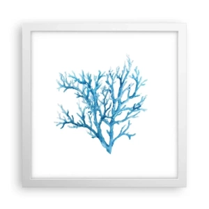 Poster in white frmae - Sea Filigree - 30x30 cm