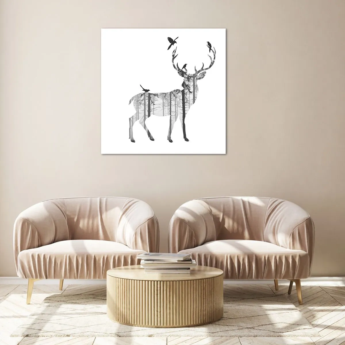 Glass picture - Good Spirit of a Forest - 70x70 cm