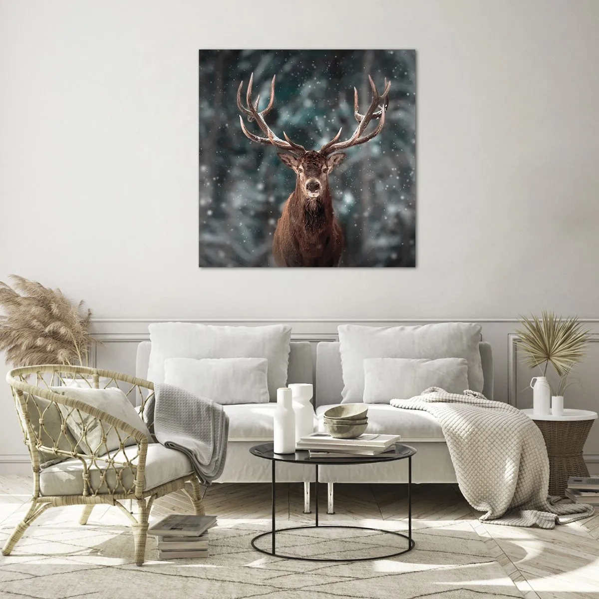 Glass picture - King of Forest Crowned - 40x40 cm