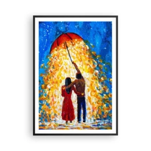 Poster in black frame - Magic of a Rainy Evening? - 70x100 cm