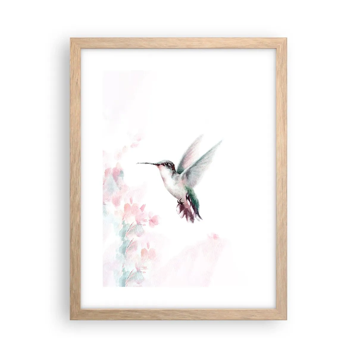 Poster in light oak frame - Stopped in Flutter - 30x40 cm