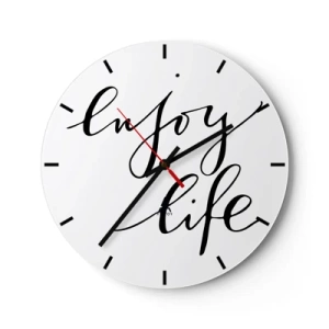 Wall clock - Clock on glass - Nothing to Add… - 40x40 cm