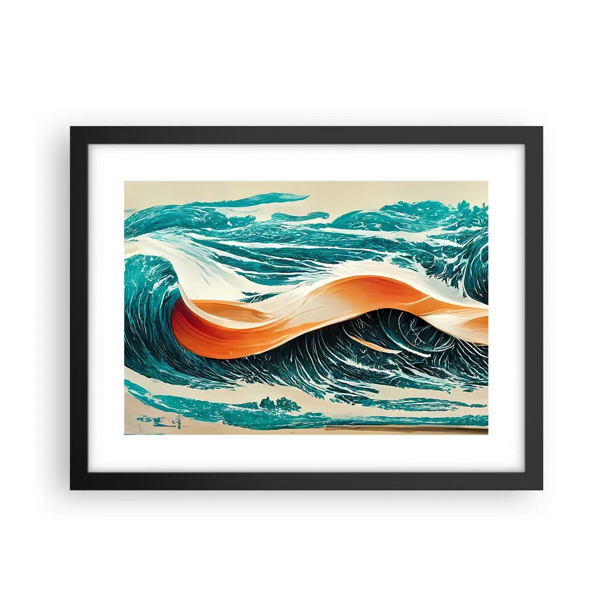 Poster in black frame - Surfer's Dream - 40x30 cm