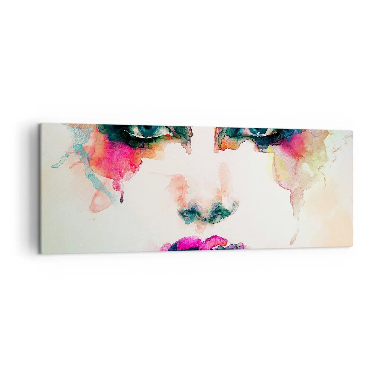 Canvas picture - Portrait Painted by a Rainbow - 140x50 cm