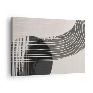 Canvas picture - Abstract pattern with lines and geometric shapes - 70x50cm - There and Back - Modern wall decoration for the living room and bedroom ARTTOR