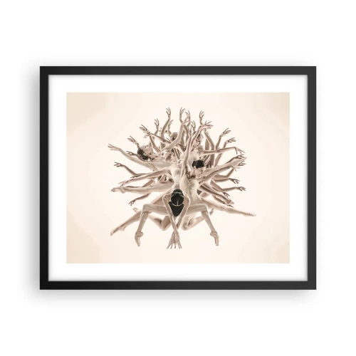 Poster in black frame - Dance in Bloom - 50x40 cm