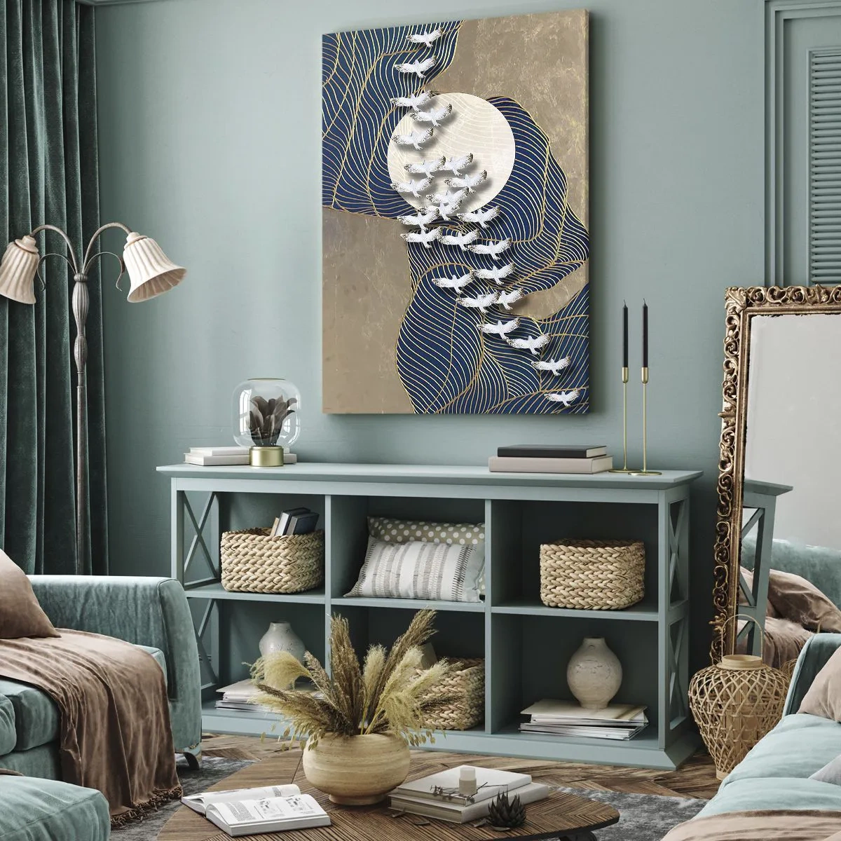 Canvas picture - Freedom, Travel, Community - 65x120 cm