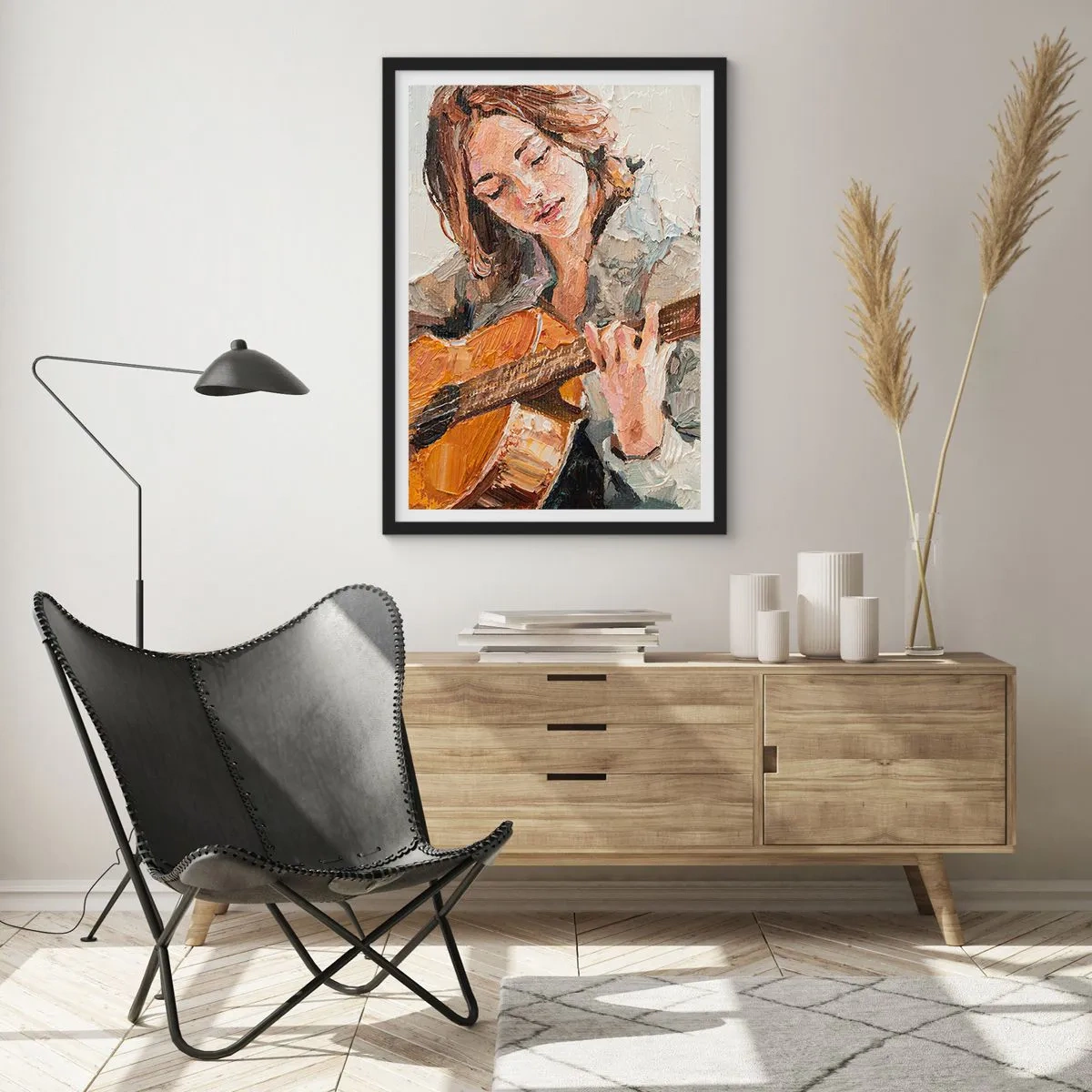 Poster in black frame - Concert for Guitar and Girly Heart - 61x91 cm