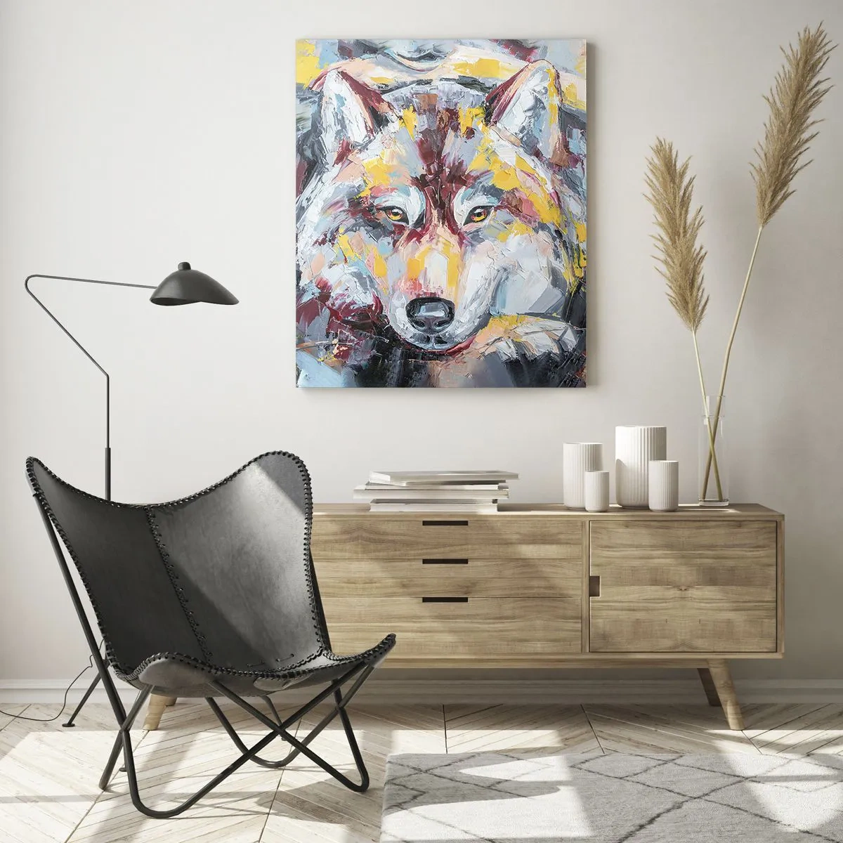 Glass picture - Wolf Eyes - 80x120 cm