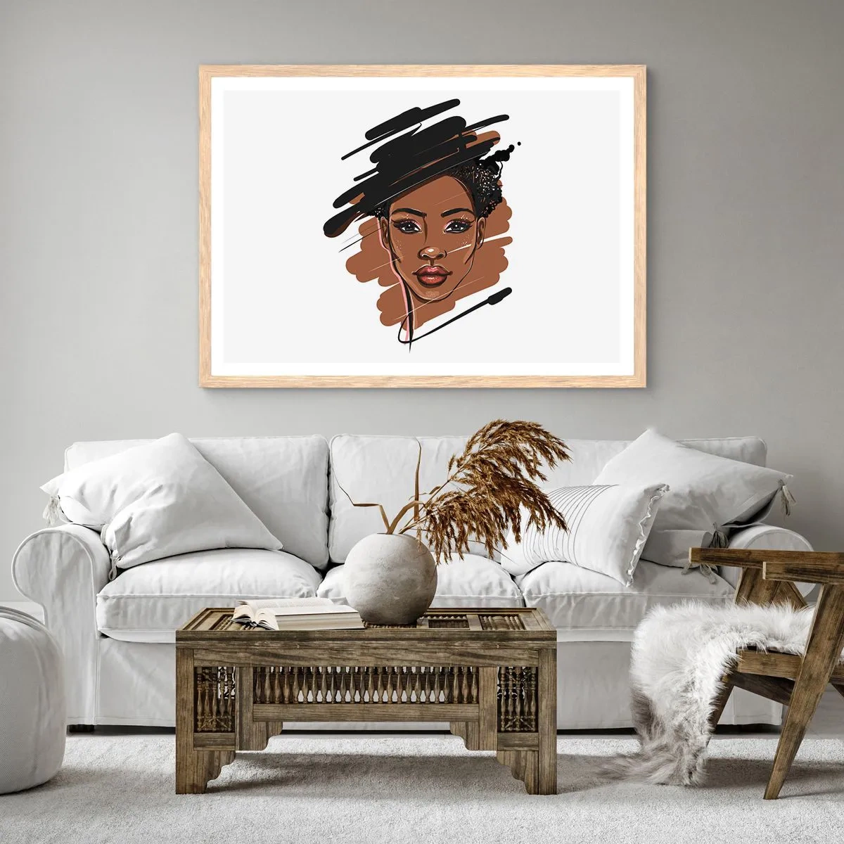 Poster in light oak frame - Sweet Like Chocolate - 70x50 cm