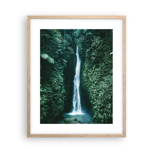 Poster in light oak frame - Tropical Spring - 40x50 cm
