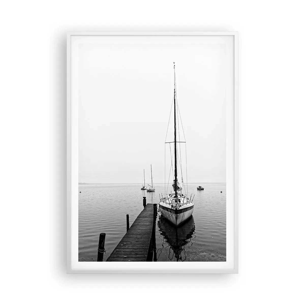 Poster in white frmae - Ready to Sail away - 70x100 cm