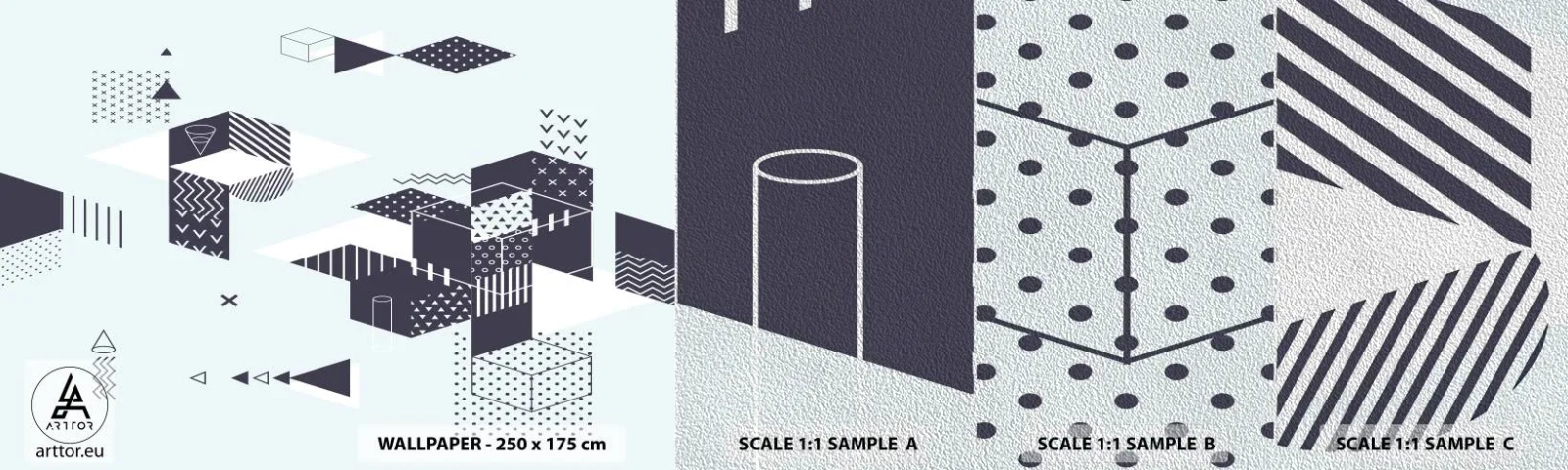 Photo Wallpaper Sample Premium Sand - In the Soul of a Mathematician - Abstraction, Piece, Modern Pattern - 100x30 cm