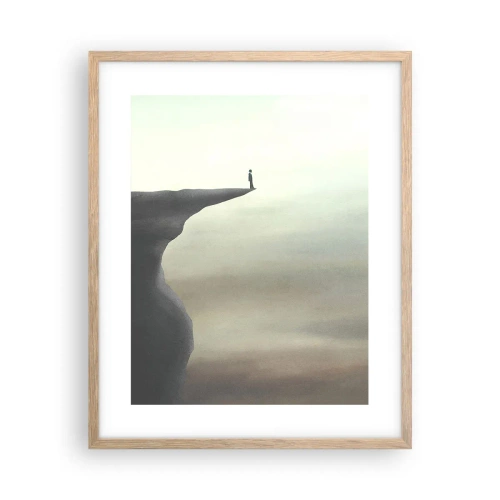 Poster in light oak frame - Upwards, Naturally! - 40x50 cm