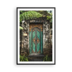 Poster in black frame - Door to Exotic World - 61x91 cm