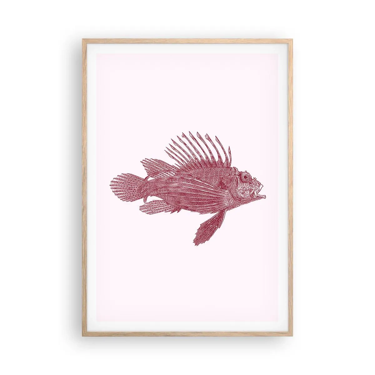 Poster in light oak frame - Dweller of Exotic Waters - 70x100 cm
