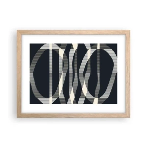 Poster in light oak frame - Attempt at Breaking Darkness - 40x30 cm