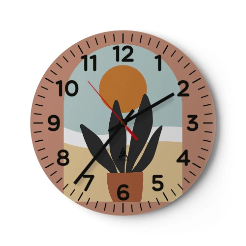 Wall clock - Clock on glass - Small Joys - 30x30 cm