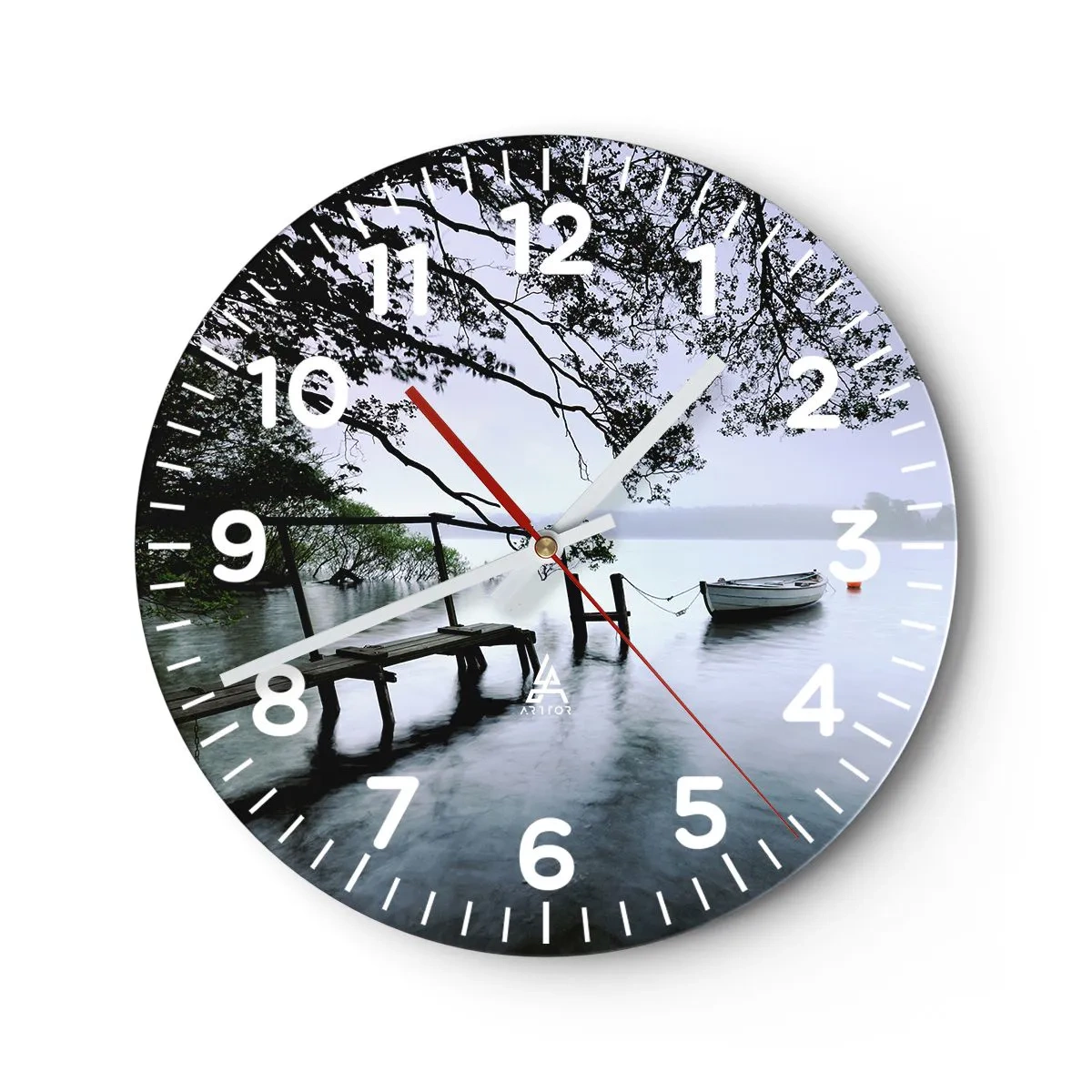 Wall clock - Clock on glass - You Are Resting Now - 40x40 cm
