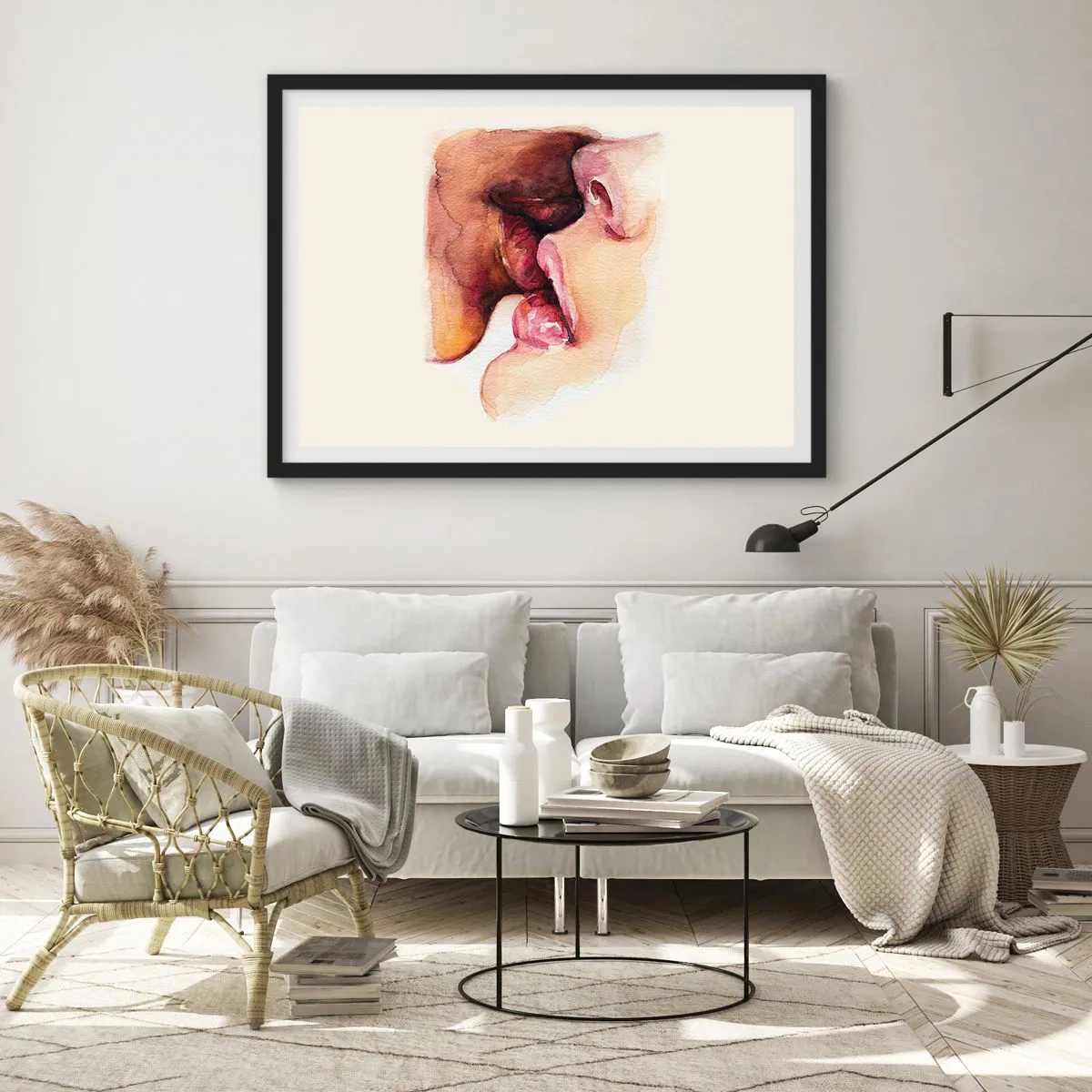 Poster in black frame - Like Night and Day, Earth and Heaven - 70x50 cm