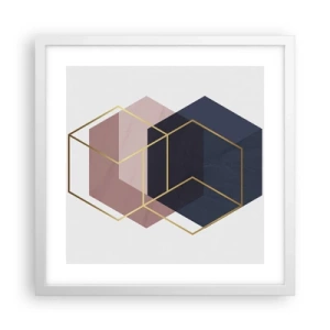 Poster in white frmae - Power of Simplicity - 40x40 cm