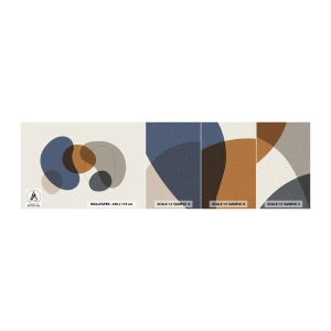 Photo Wallpaper Sample Self-Adhesive Deluxe Sticker - Drops of Colours - Abstraction, Piece, Graphics - 100x30 cm
