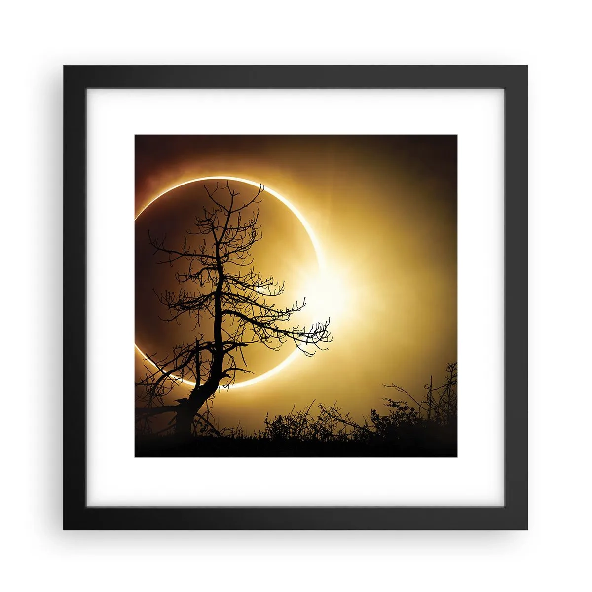 Poster in black frame - Total Eclipse - 30x30 cm