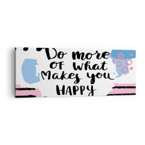 Canvas picture - How To Be Happy - 140x50 cm