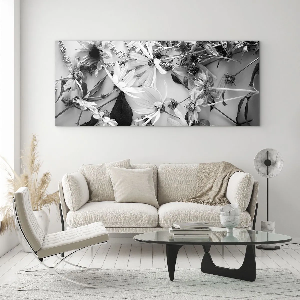 Glass picture - No-Bouquet of Flowers - 120x50 cm