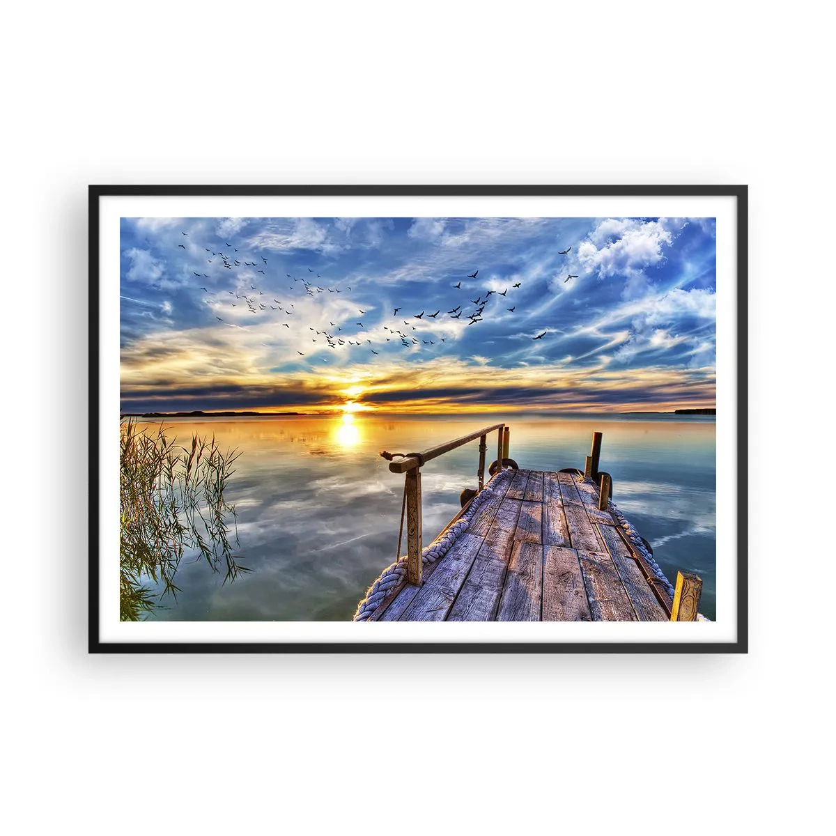 Poster in black frame - Wind is Taking a Break - 100x70 cm