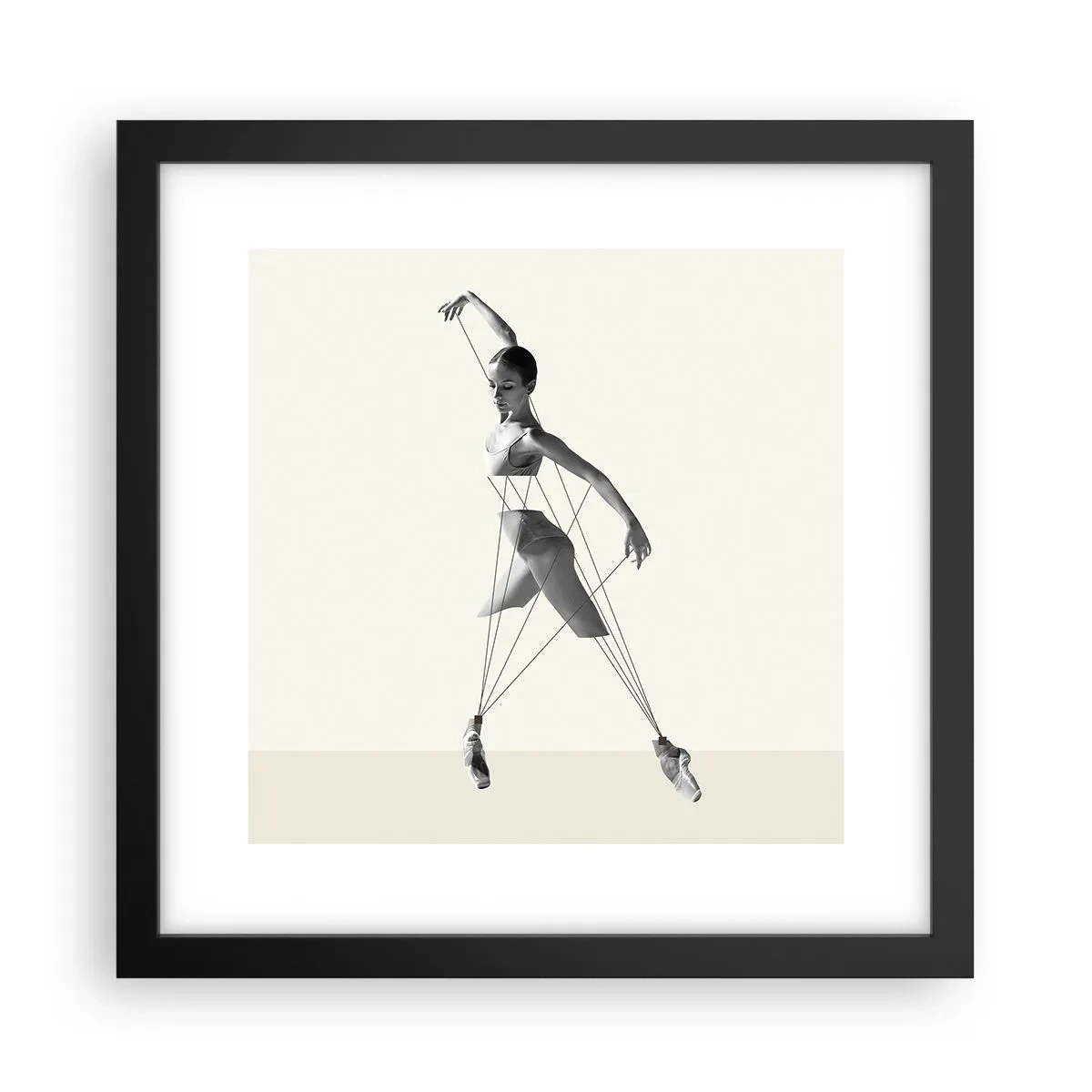 Poster in black frame - In the Theatre of the World - 30x30 cm